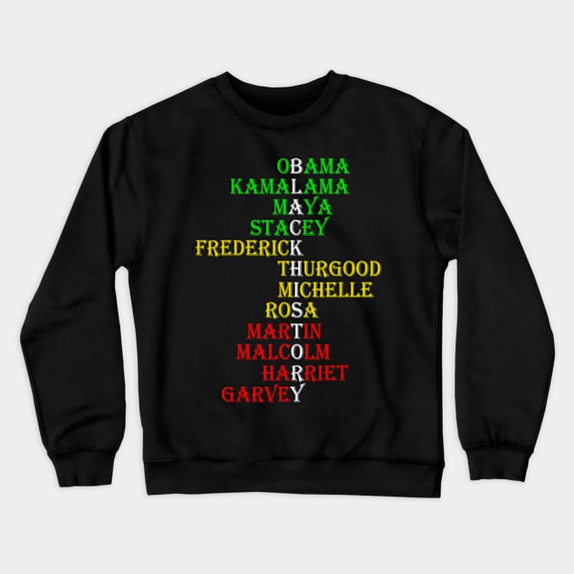 Black History Month Dream Like Leader African Black Pride Crewneck Sweatshirt by marchizano